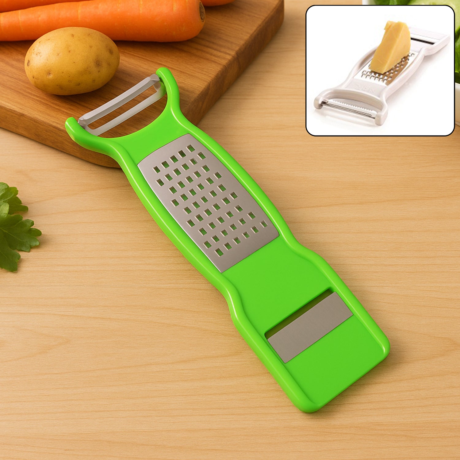 3-in-1 stainless steel vegetable fruit peeler ergonomic kitchen tool pack of 1