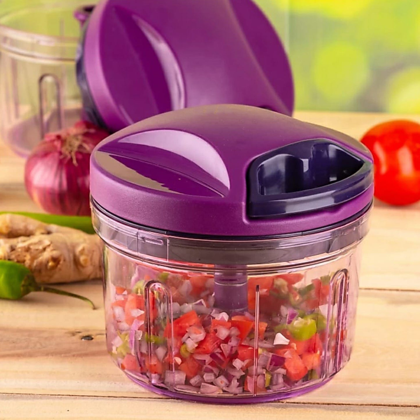 vegetable chopper 750 ml with stainless steel blades