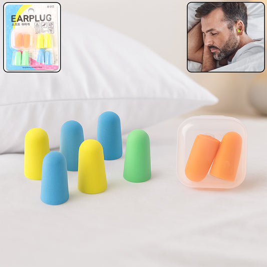 soft foam noise cancelling earplugs reusable pack of 4 pairs