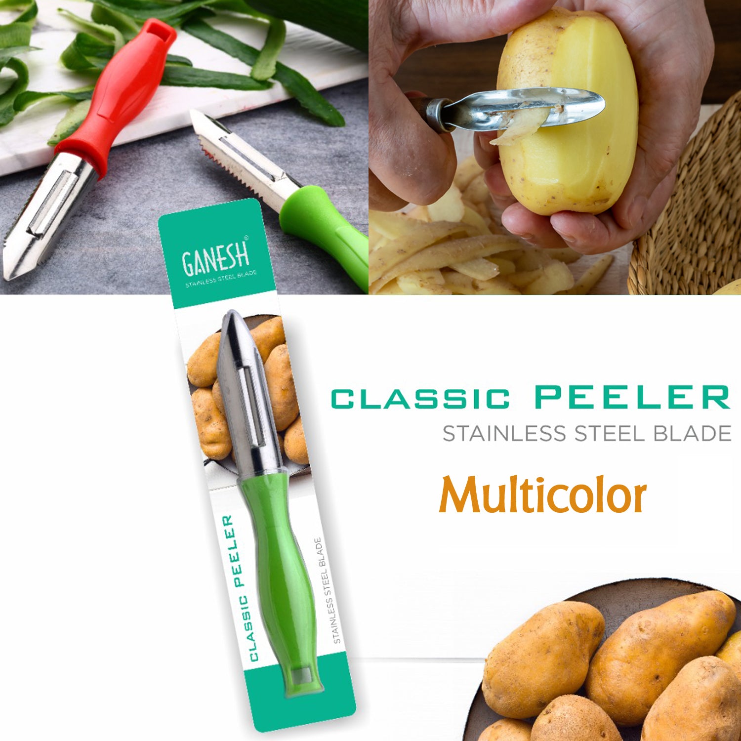 stainless steel peeler 26 cm for vegetable peeling