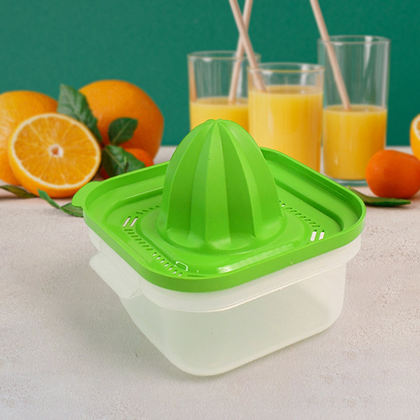 manual hand press orange juicer with BPA-free plastic