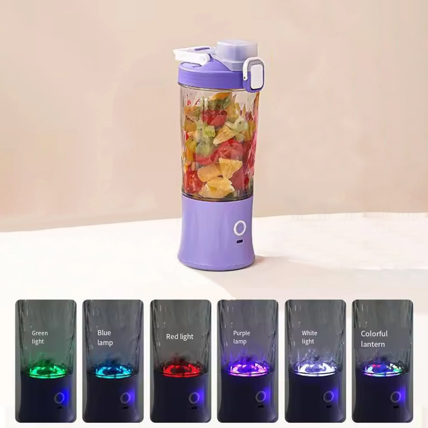 electric crusher juicer with 600 ml capacity and usb rechargeable