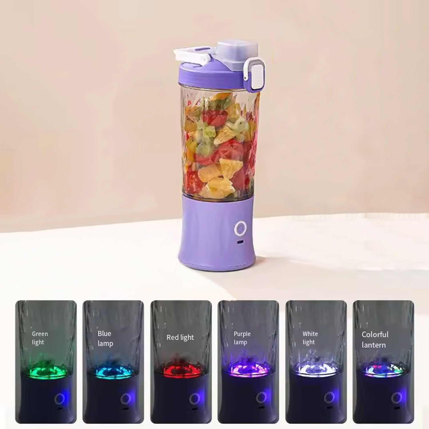 electric crusher juicer with 600 ml capacity and usb rechargeable