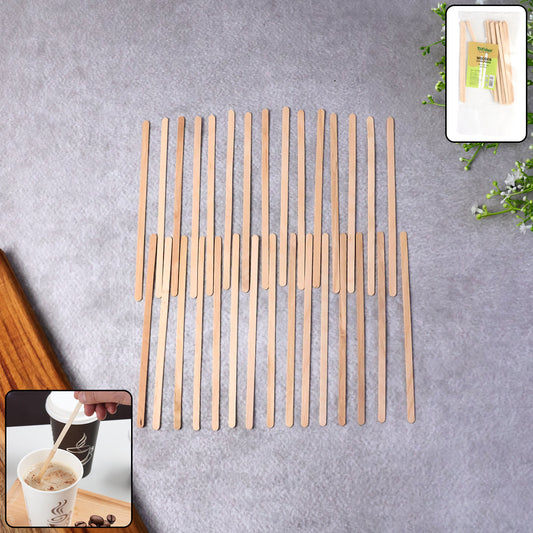 wooden coffee stirrers 140x5x1 mm pack of 30 for beverage stirring