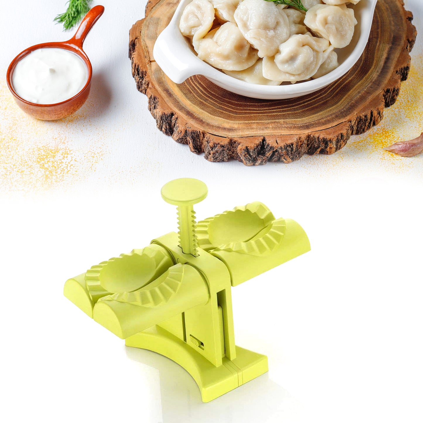 double head dumpling maker mold 418 g 21 cm length