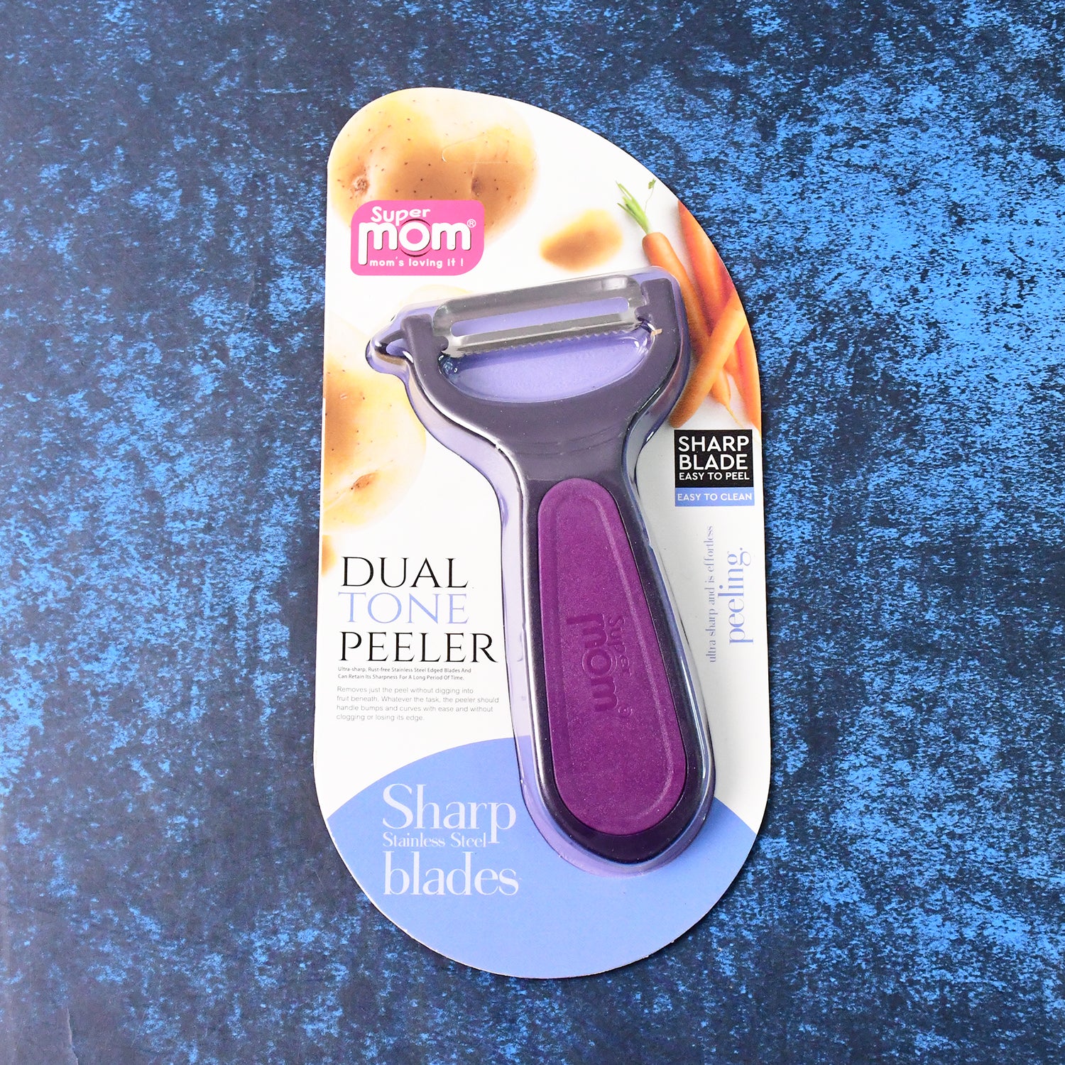 dual tone peeler with stainless steel blade 21 cm