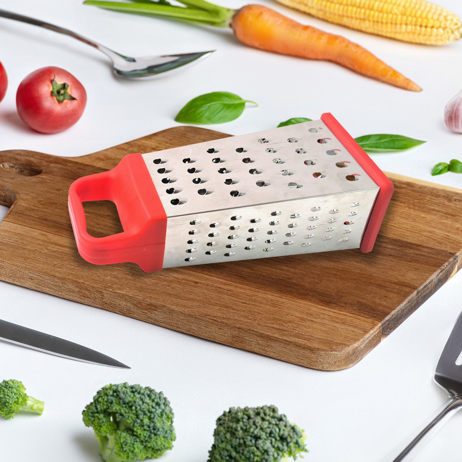 5-in-1 stainless steel grater and slicer kitchen tool