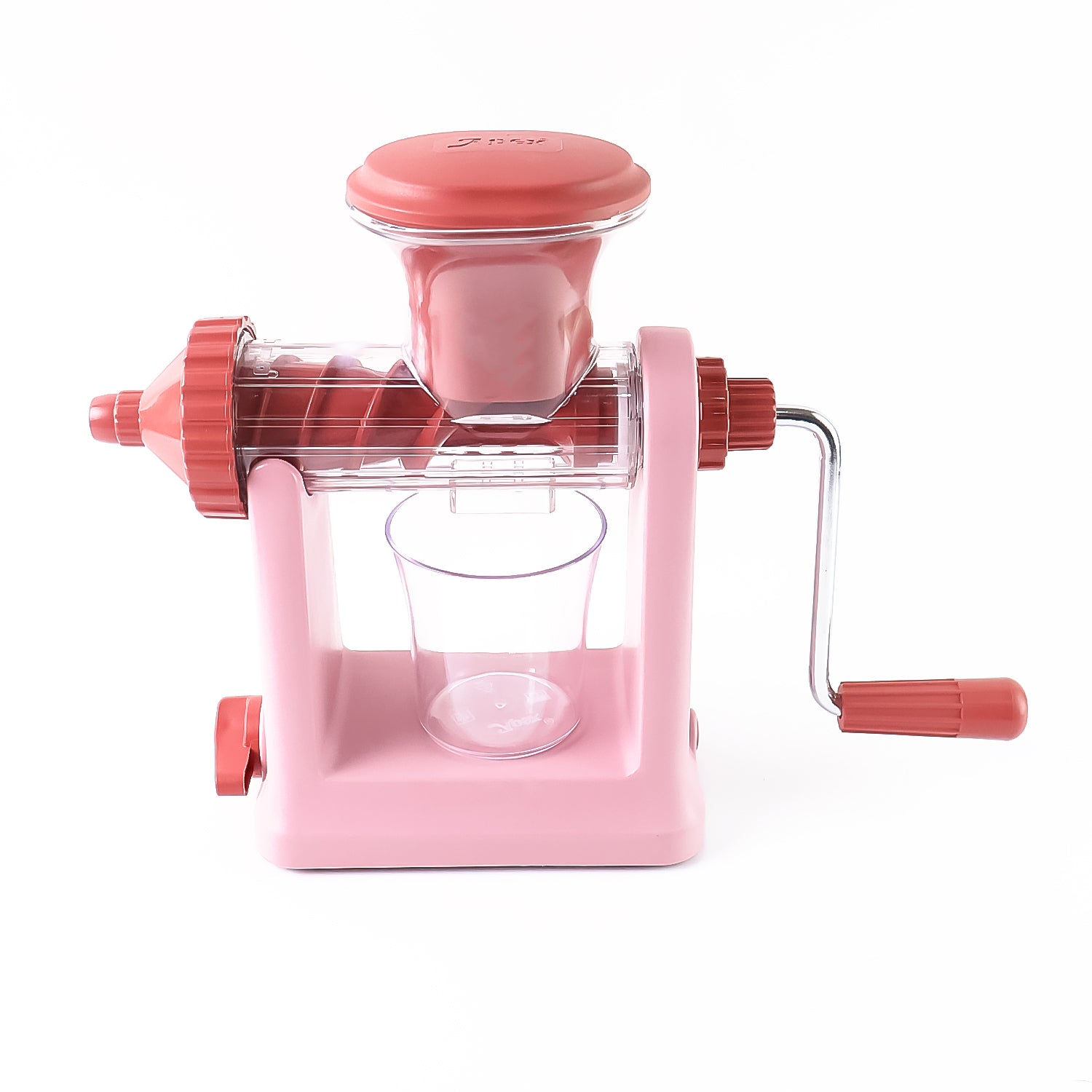 manual hand juicer with plastic body and vacuum lock base 22 cm
