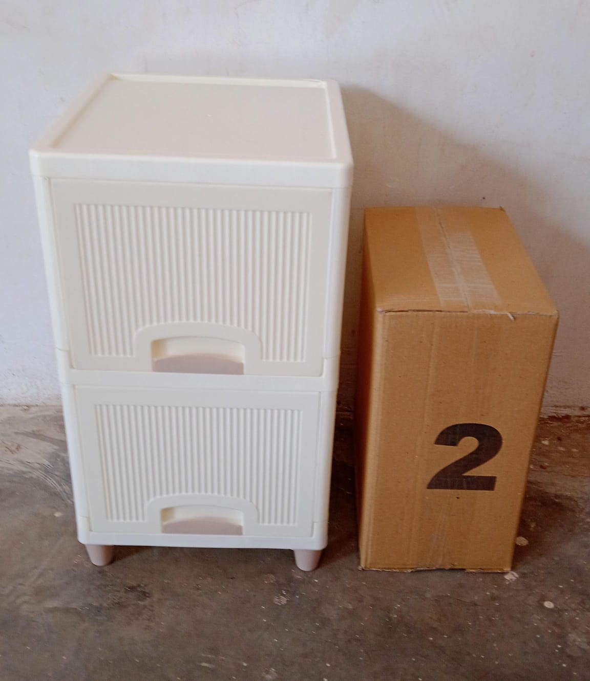 multipurpose storage cabinet with plastic drawers 41 cm pack of 2 layers