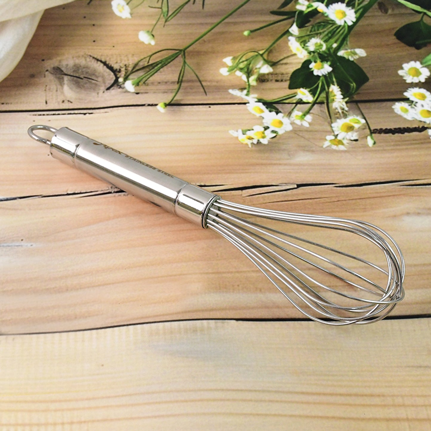 small stainless steel hand whisk for mixing