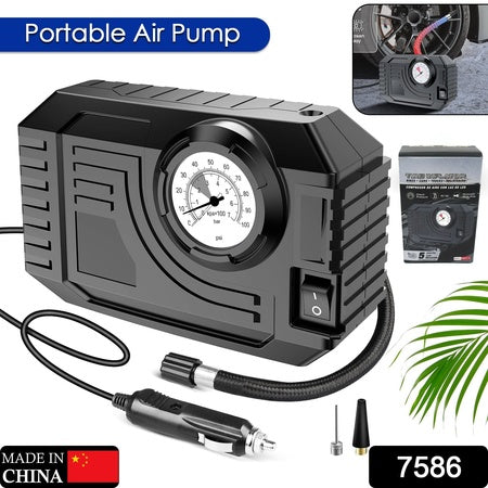 portable air compressor 12v compact small air pump for car tires bicycle pack of 1