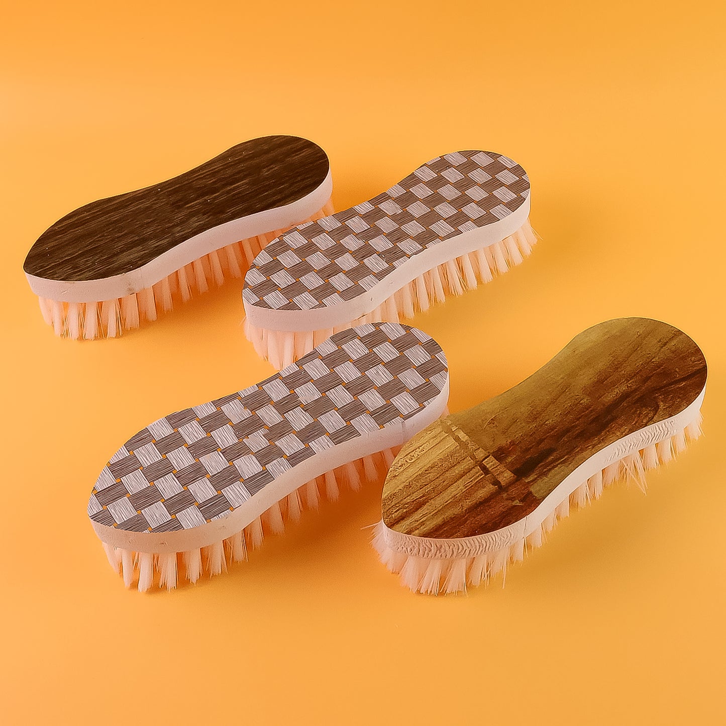 Veepee Ergonomic Curved Laundry Brush Set (4 Pc)